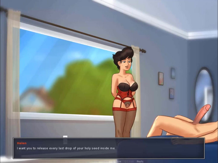 Cartoon Play: Summertime Saga part 202 - fuck haircut milf in red corset