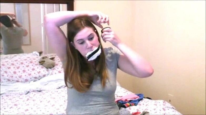 Selfgags classic: Alex plays a damsel - part 1: The kinky girlfriend