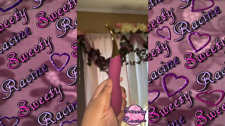 Sweety Racine: Awek montel super saiz eboni menggembirakan pepek gelap dengan sudut...