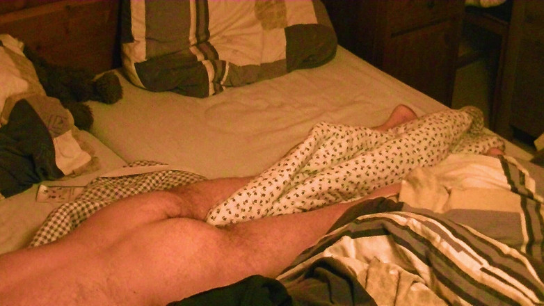 Mark Hannes: Naakte bedbult masturbatie