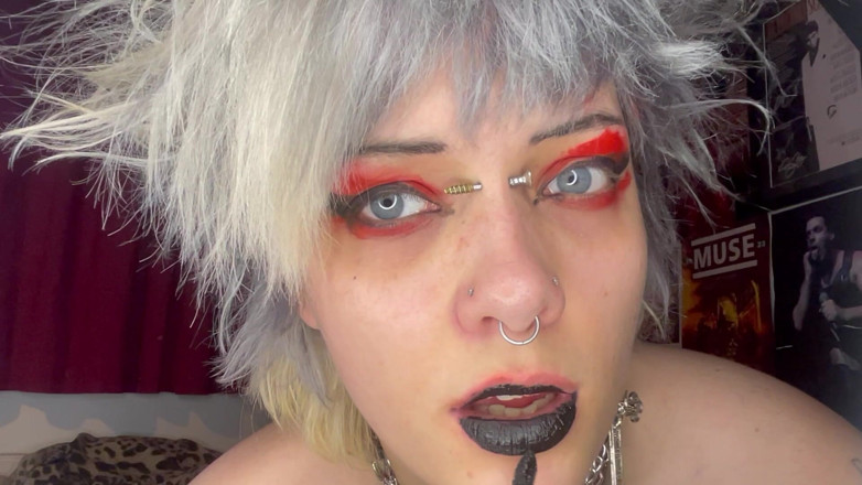 Glitterqueen1999: Lipstick Fetish JOI Handjob Jerk off Encouragement Taboo Black Lipstick...