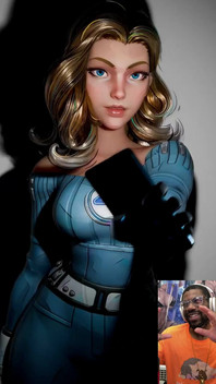 Sue Storm Makes a Special Bald Pussy Video for You to Jerk off Too