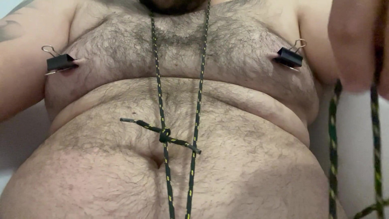 Shaun Cbt: Cock and Nipple Bondage in the Bath with Hands Free...