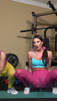 Gym Sluts Pee in Thier Yogo Pants Then on Each Other