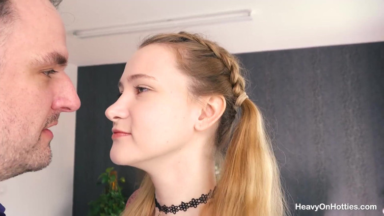 Heavy on Hotties: Cute Russian Ivi Rein sucks cock while playing with latex...