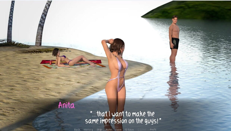 XXX Games Bunk: Weekend Lollygagging - Gameplay - Roleplay - Anita Teasing Men at Beach