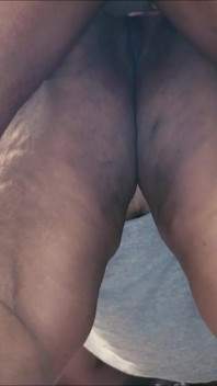 Black horny ebony BBW milf gets stroked from behind till he shoots his big load