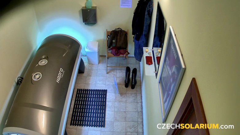 Czech Solarium: Czech Solarium 44: Slim Young Woman Shows off Naked in the...