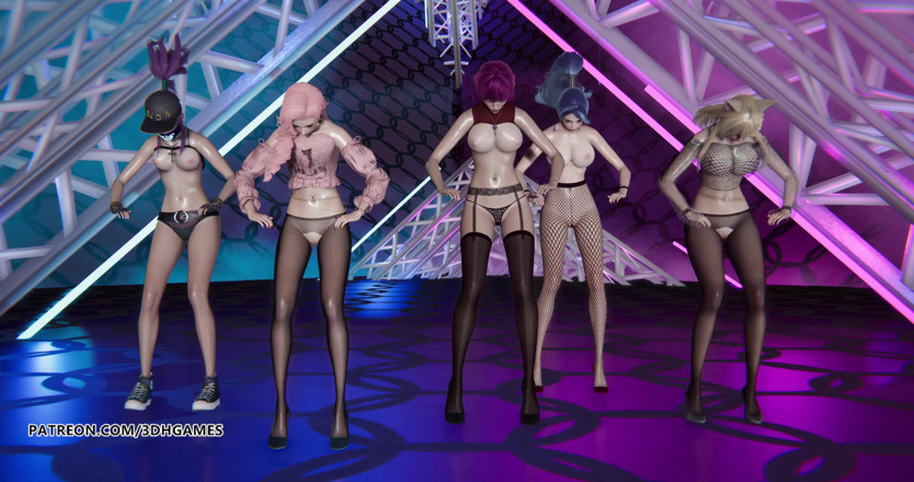 3D-Hentai Games: [MMD] ITZY - loco ahri akali kaisa evelynn seraphine kda striptis 4k 60FPS...