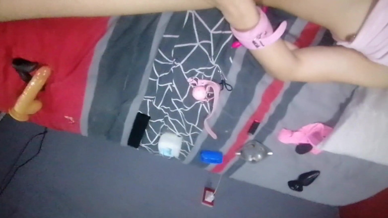 Sissy Hope: Sissy Hope doggy style dildo