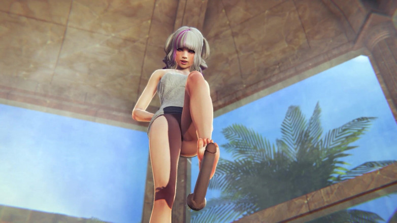 Waifu club 3D: ストリーマーは足であなたのコックを撫でる