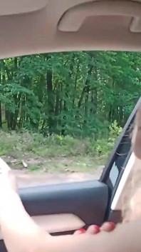 Old Sexy Hitchhiker Whore From Street Fucked in Forest with and Then Without a Condom