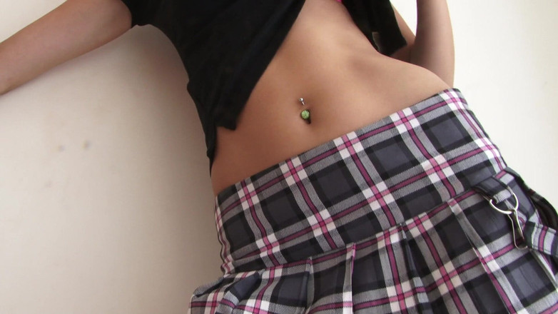 Solo Sensations: Redhaired Teen Chloe Smith Poses Naked on the Bed