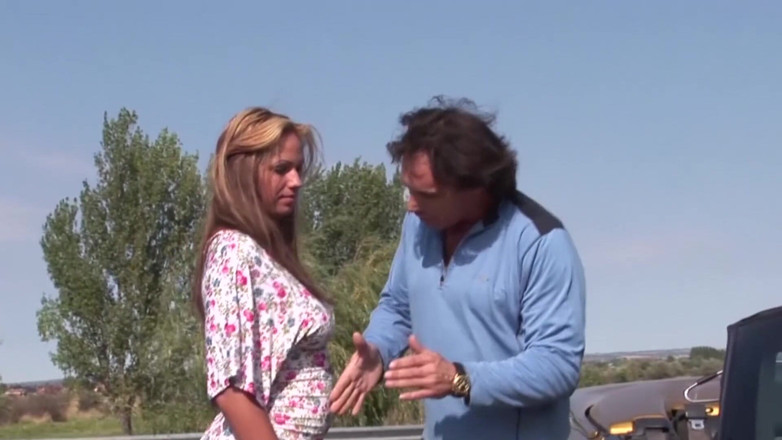 Bananas with Melons: Big Bouncing Tits Scene 02 Handsome Guy Helps Woman with Car...
