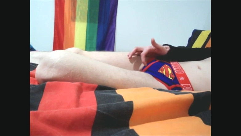Custom Videos: Playing in Superhero underwear with cumshot