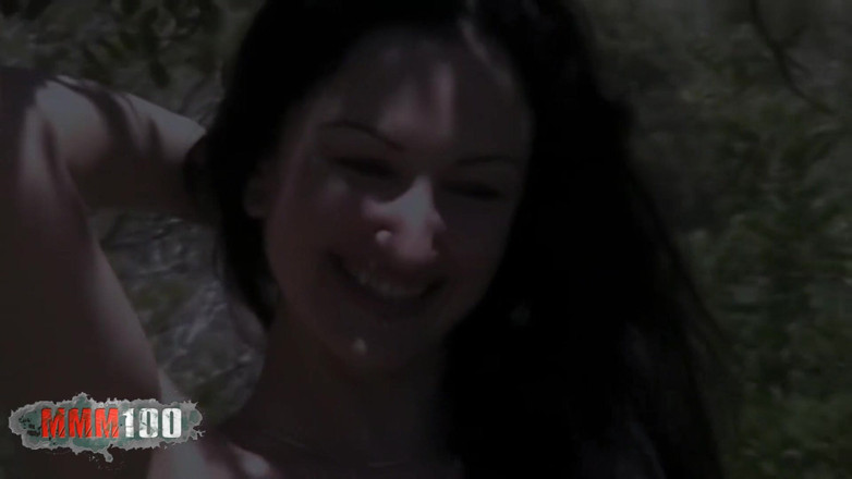 MMM100: Ana-martin：大黑发色情明星ana martin在树林里赤身裸体