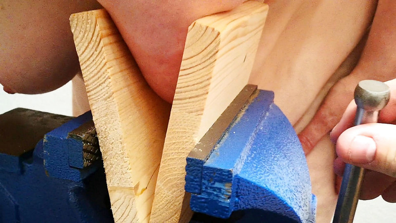 Bouncy Tits Action: 在阴户中挤压奶子