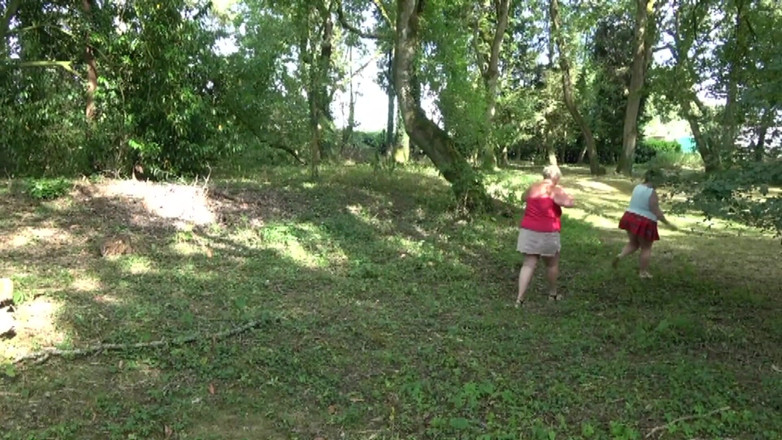 Uk Joolz: Joolz &amp; Kim get fucked by the lumberjacks in the woods