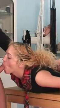The doctor has to try the new nurse and this blondie gets fucked to be hired