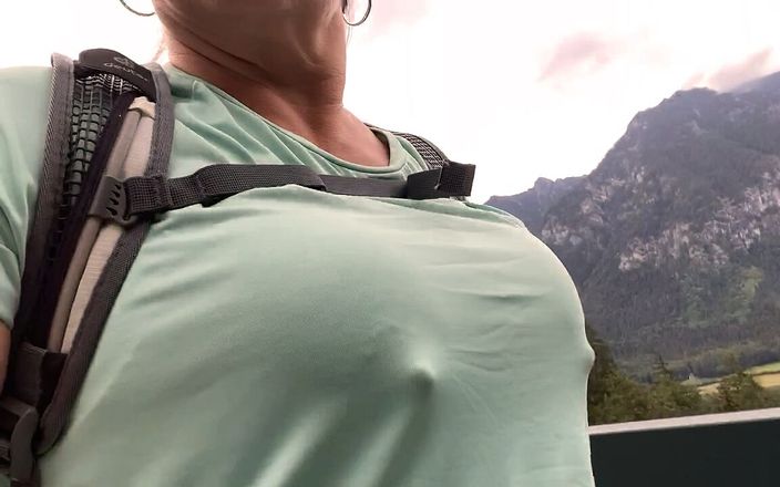 The big nipple MILF: Hiking day with Tanja