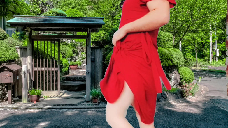 Kitty_Cross: 1 tänzerin heißer sexy hintern und süßer femboy-schwanz Verführerisches kleid...