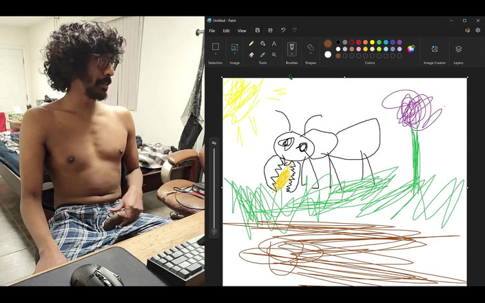 NANDgasm: Condivido lo schermo del mio computer mentre tento di disegnare...