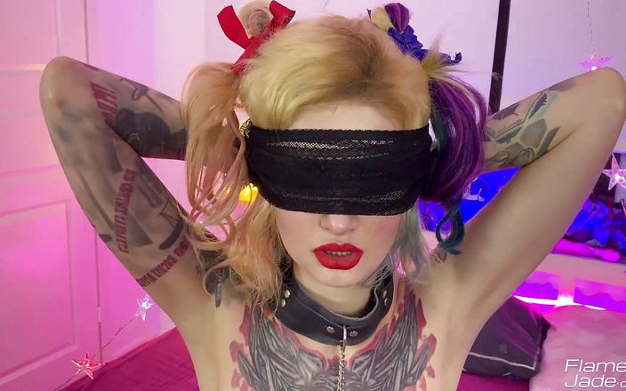 Flame Jade: Harley Quinn having crazy anal sex with bdsm elements