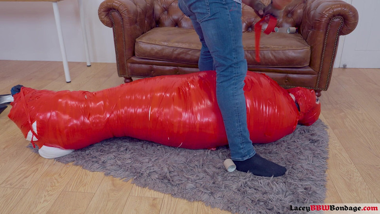 Lacey BBW Bondage: 主导地位逆转：蕾西的包包