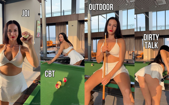 Princess Monica: Instrucțiuni de masturbare, CBT în timp ce joacă biliard