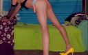 Lizzaal ZZ: Sexy orange bikini ass teaser
