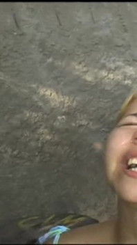 Big Tits Slut Humiliating Piss on Face and in Mouth by Two Big Cocks
