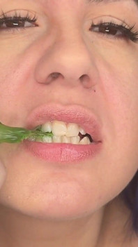 Up Close Gummy Bear Eating: Mouth Fetish