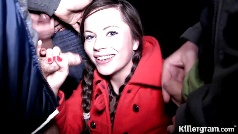 Killergram: Молода сперма-повія ходить блядування і отримує кілька брудних камшотів на обличчя