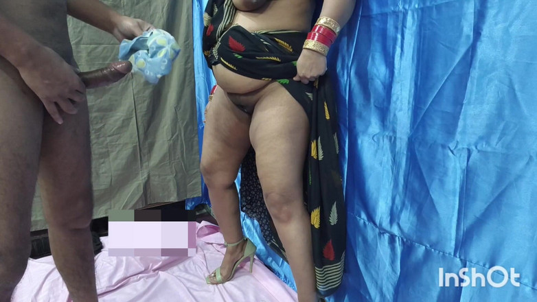 angelstar7834: 인도 인도 바비 코 블랙 사리 메인 초다