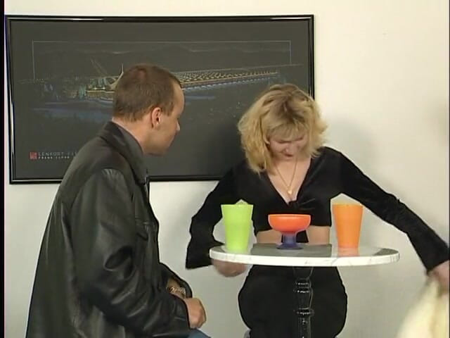 My Porn King: Blonde milf touches a small dick while naked