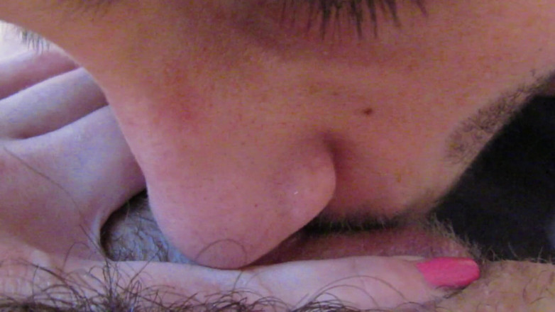 Cuteblonde666: Licking and sucking my big clit hairy pussy until I...