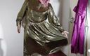 Nottstvslut: UK TV Slut Nottstvslut Shiny Gold Metallic Dress. Quente TV...