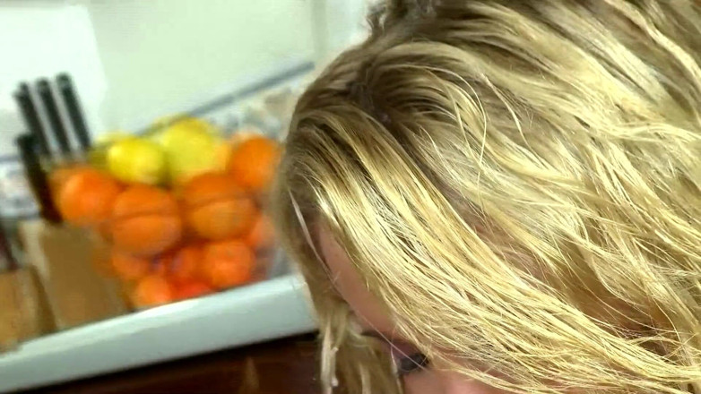 Get Your Fix: Kitchen counter fucking with busty blonde