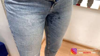 Our Secrets: Surprise cum in her panties in store changing room