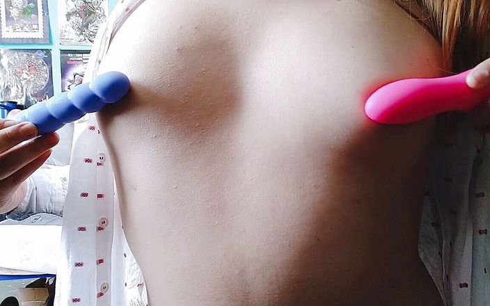 Crystal Phoenix Porn: Vibrators on my nipples