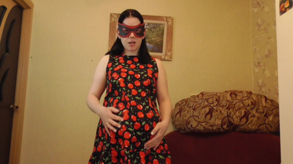Anna Sky: Anna shows her big pregnant belly and undresses