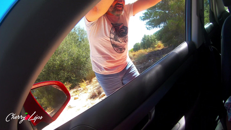 Cherry Lips: Cute hitchhiker gets massive cum