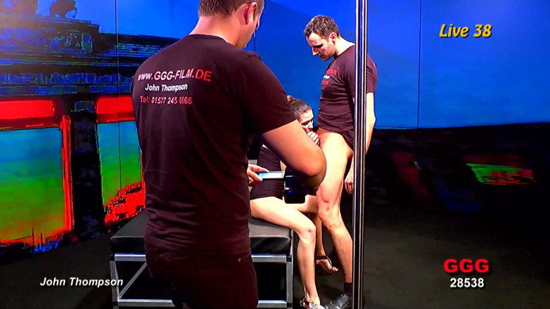 GGG John Thompson Studio: Ggg Live Bukkake - Slut Gets Face Flooded with Cum