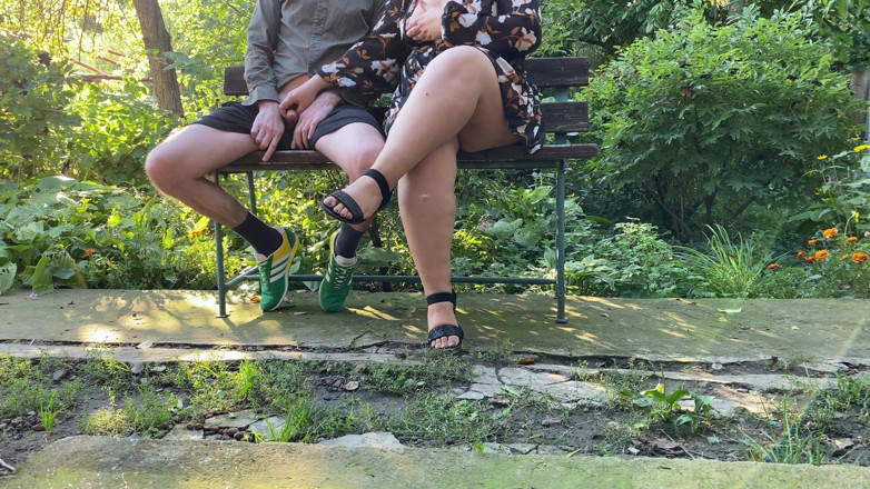 OurFetishLife: Handjob queen milking cock outdoors