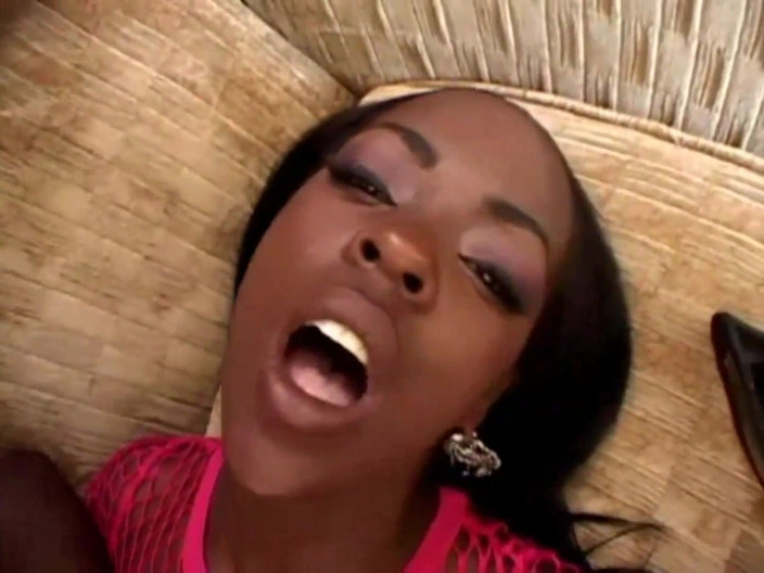 American Idol X: Sexy black babe big double cock threesome