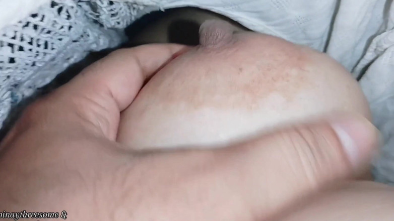 Pinay Threesome: I Found My Step Stepsister Outside Sitting Without Panty.