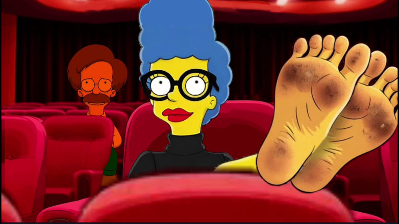 Octopussy Lovers Club: Tarantino parodie. Kdysi jsem... Hospodyňka paní Sinpsom škádlí špinavými nohami. Kreslený foot...