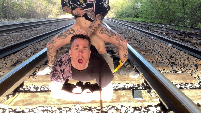 Tatted Fxggot: Cruising Tatted Fxggot Fuck Kian Fuk at the Tracks