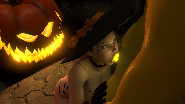 Wraith ward: La strega sexy scopa il Re della zucca ad Halloween