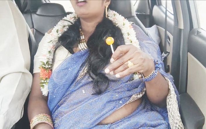 Telugu Honey Lips: Indisk bilsex Telugu smutsiga samtal.bil förare försöker knulla Telugu Saree...